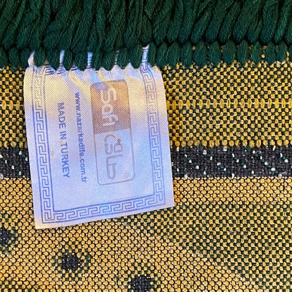 Forest Green & Gold Vintage Turkish Tapestry - Picture 6 of 8